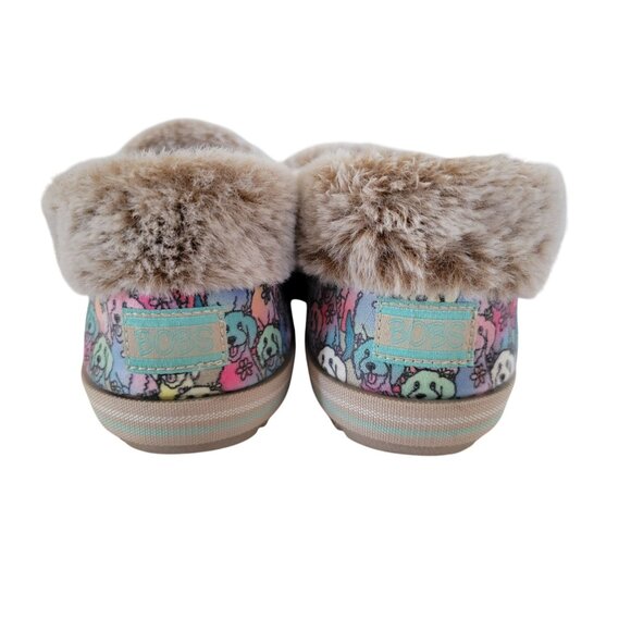 Bobs Skechers Too Cozy Snuggle Rovers Dogs Black Womens Memory Foam Slippers - Picture 5 of 8